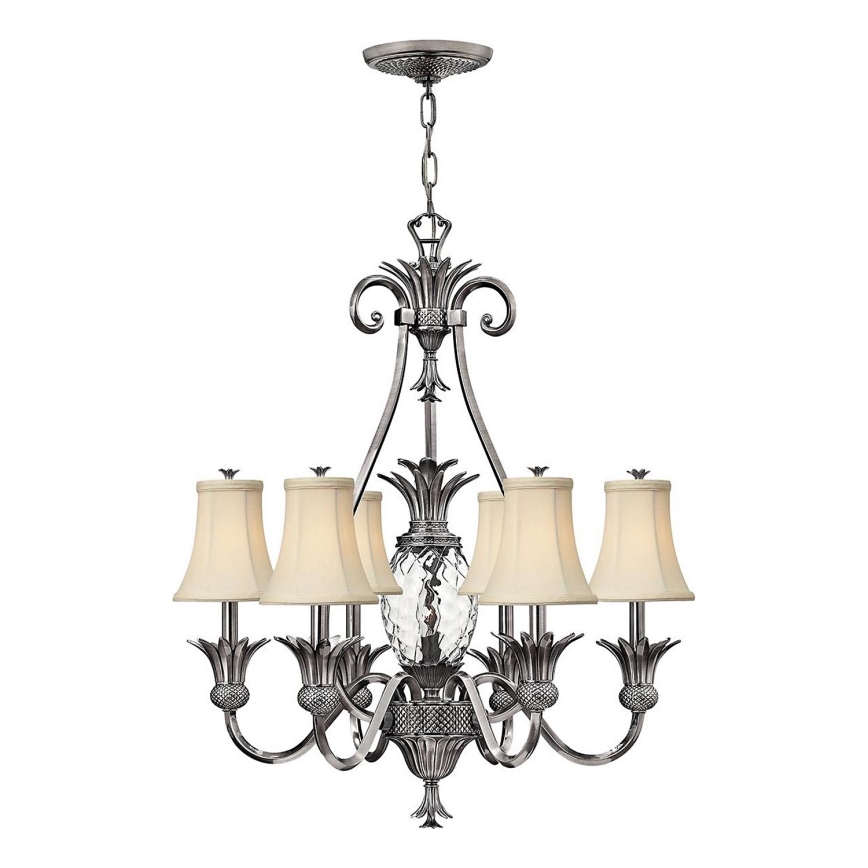 Hinkley - Luster na lancu PLANTATION 7xE14/40W/230V srebran