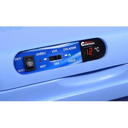 Hladilni box sa displejom, 48 W, napajanje 230 V / 12 V, zapremina 25 l, plava