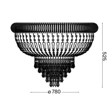 Ideal Lux - Kristalna plafonjera DUBAI 24xE14/28W/230V pr. 78 cm sjajni krom