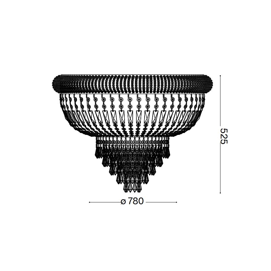 Ideal Lux - Kristalna plafonjera DUBAI 24xE14/28W/230V pr. 78 cm sjajni krom
