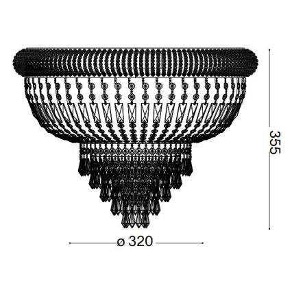 Ideal Lux - Kristalna plafonjera DUBAI 3xE14/28W/230V pr. 32 cm sjajni krom