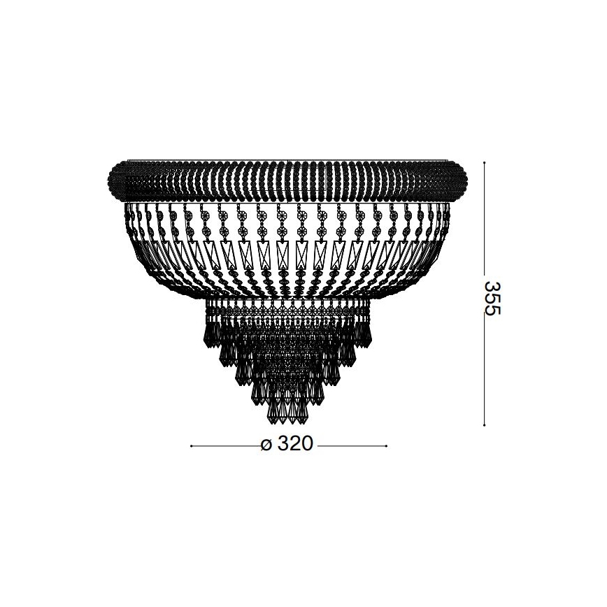 Ideal Lux - Kristalna plafonjera DUBAI 3xE14/28W/230V pr. 32 cm sjajni krom
