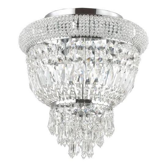 Ideal Lux - Kristalna plafonjera DUBAI 3xE14/28W/230V pr. 32 cm sjajni krom