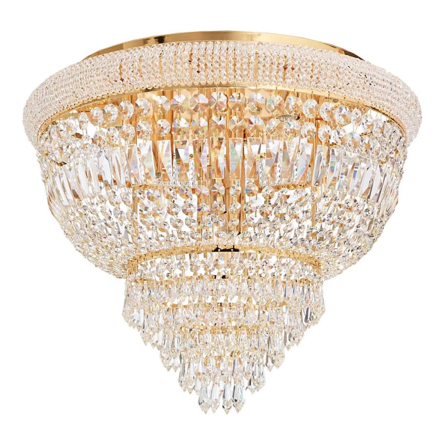 Ideal Lux - Kristalna plafonjera DUBAI 6xE14/28W/230V pr. 52 cm zlatna