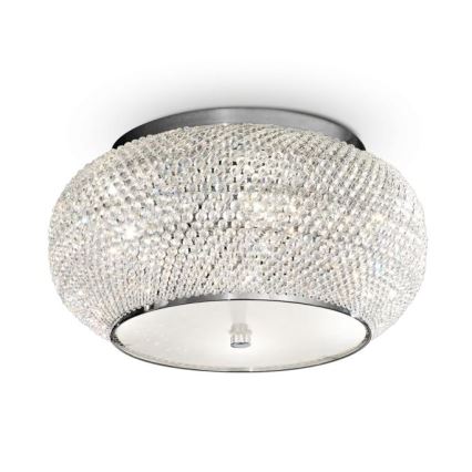 Ideal Lux - Kristalna plafonjera PASHA 6xE14/40W/230V pr. 40 cm sjajni krom