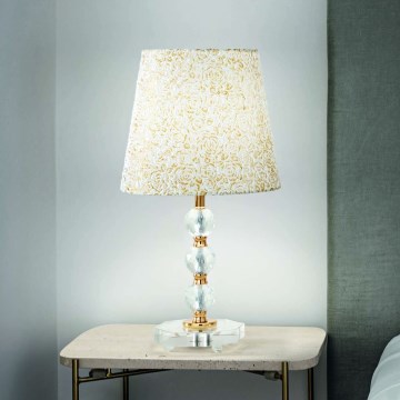 Ideal Lux - Kristalna stona lampa QUEEN 1xE27/60W/230V zlatna