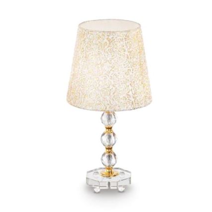 Ideal Lux - Kristalna stona lampa QUEEN 1xE27/60W/230V zlatna