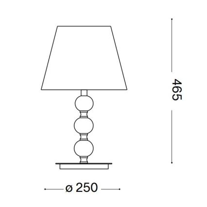 Ideal Lux - Kristalna stona lampa QUEEN 1xE27/60W/230V zlatna