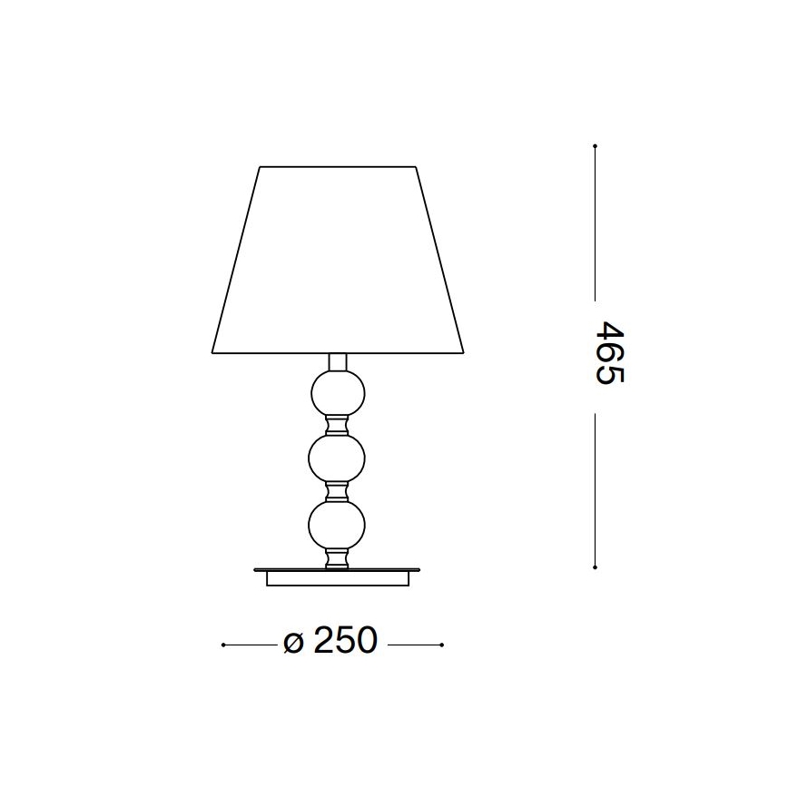 Ideal Lux - Kristalna stona lampa QUEEN 1xE27/60W/230V zlatna