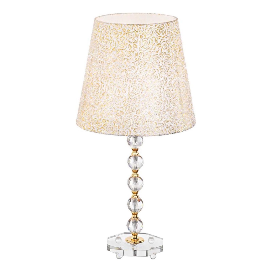 Ideal Lux - Kristalna stona lampa QUEEN 1xE27/60W/230V zlatna