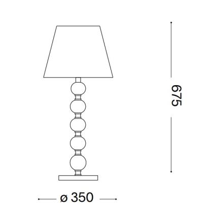 Ideal Lux - Kristalna stona lampa QUEEN 1xE27/60W/230V zlatna