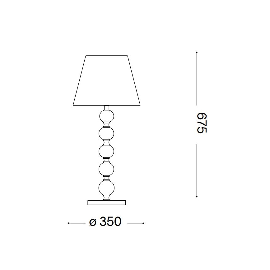 Ideal Lux - Kristalna stona lampa QUEEN 1xE27/60W/230V zlatna