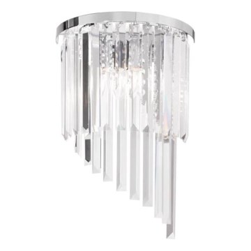 Ideal Lux - Kristalna zidna lampa CARLTON 3xE14/40W/230V sjajni krom