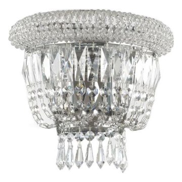 Ideal Lux - Kristalna zidna lampa DUBAI 2xE14/28W/230V sjajni krom