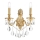 Ideal Lux - Kristalna zidna lampa GIOCONDA 2xE14/40W/230V zlatna