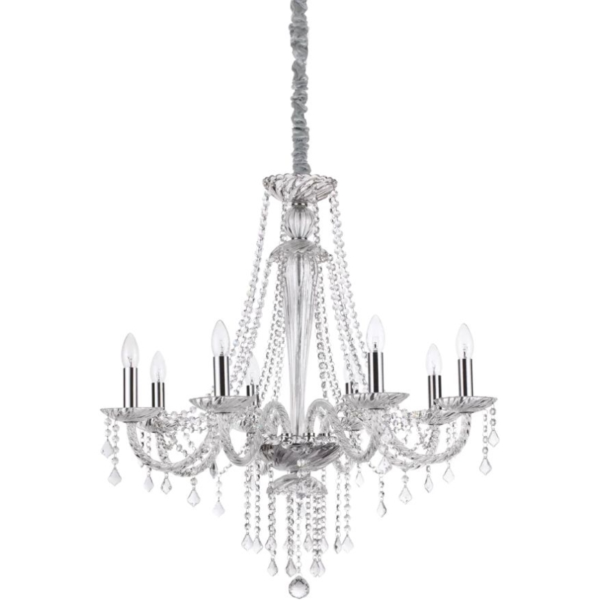 Ideal Lux - Kristalni luster na lancu AMADEUS 8xE14/40W/230V pr. 80 cm prozirna