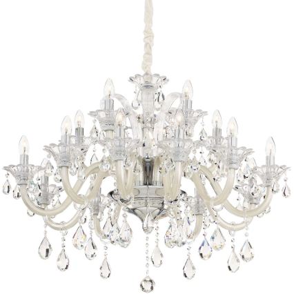 Ideal Lux - Kristalni luster na lancu COLOSSAL 15xE14/40W/230V pr. 95 cm kremasta/sjajni krom