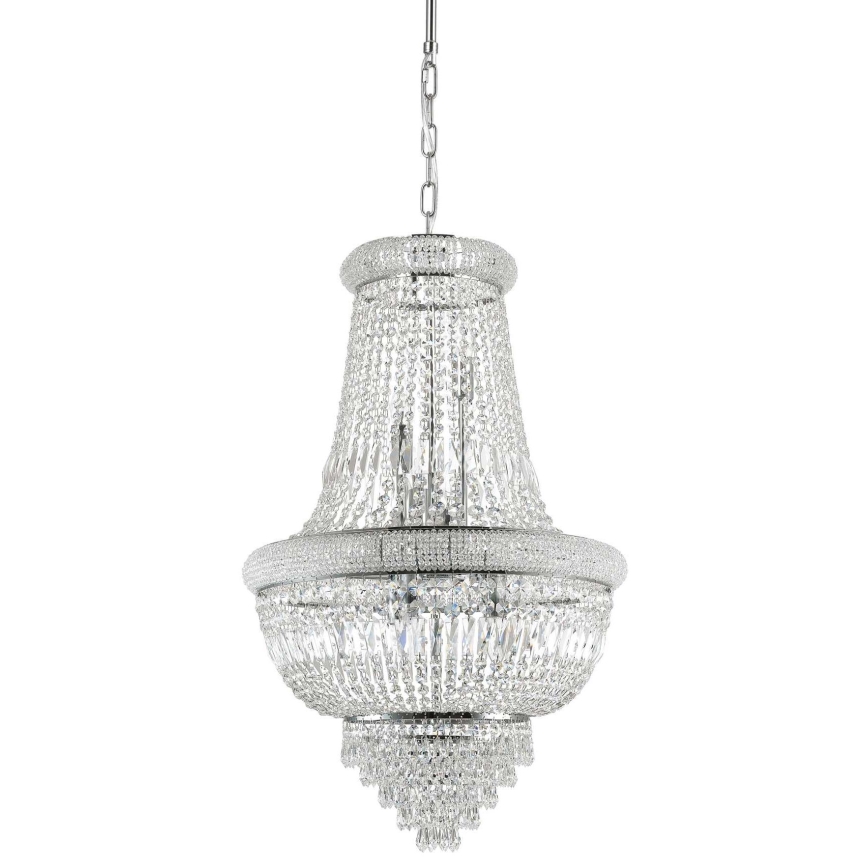 Ideal Lux - Kristalni luster na lancu DUBAI 10xE14/28W/230V pr. 52 cm sjajni krom