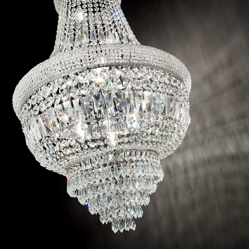 Ideal Lux - Kristalni luster na lancu DUBAI 10xE14/28W/230V pr. 52 cm sjajni krom