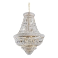 Ideal Lux - Kristalni luster na lancu DUBAI 24xE14/28W/230V pr. 80 cm zlatna