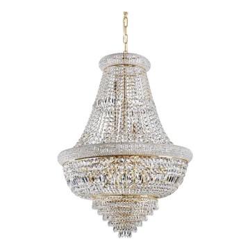 Ideal Lux - Kristalni luster na lancu DUBAI 24xE14/28W/230V pr. 80 cm zlatna