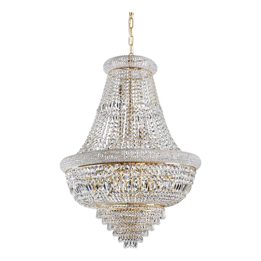 Ideal Lux - Kristalni luster na lancu DUBAI 24xE14/28W/230V pr. 80 cm zlatna