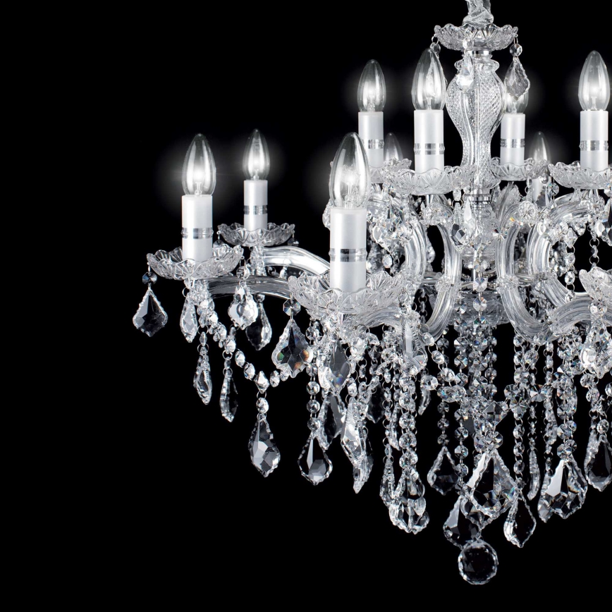 Ideal Lux - Kristalni luster na lancu FLORIAN 18xE14/40W/230V pr. 86 cm prozirna