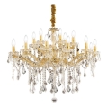 Ideal Lux - Kristalni luster na lancu FLORIAN 18xE14/40W/230V pr. 86 cm zlatna