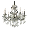 Ideal Lux - Kristalni luster na lancu GIOCONDA 8xE14/40W/230V pr. 73 cm srebrno