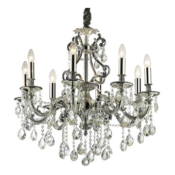 Ideal Lux - Kristalni luster na lancu GIOCONDA 8xE14/40W/230V pr. 73 cm srebrno