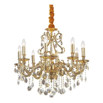 Ideal Lux - Kristalni luster na lancu GIOCONDA 8xE14/40W/230V pr. 73 cm zlatna
