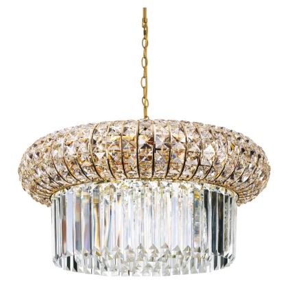 Ideal Lux - Kristalni luster na lancu NABUCCO 12xE14/40W/230V pr. 60 cm zlatna