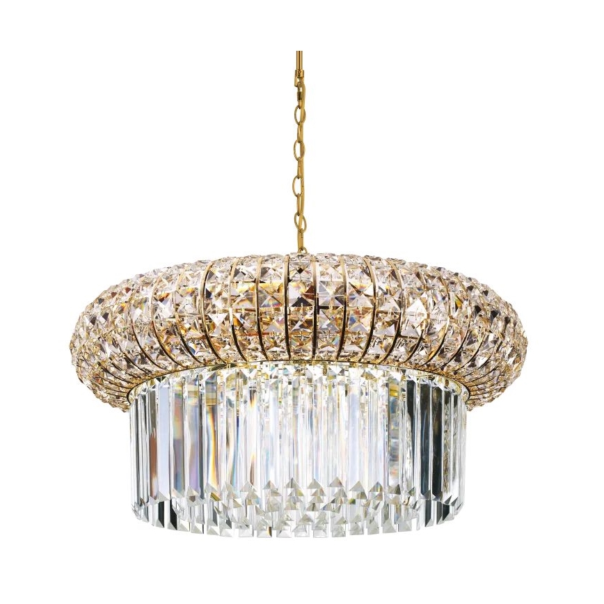 Ideal Lux - Kristalni luster na lancu NABUCCO 12xE14/40W/230V pr. 60 cm zlatna