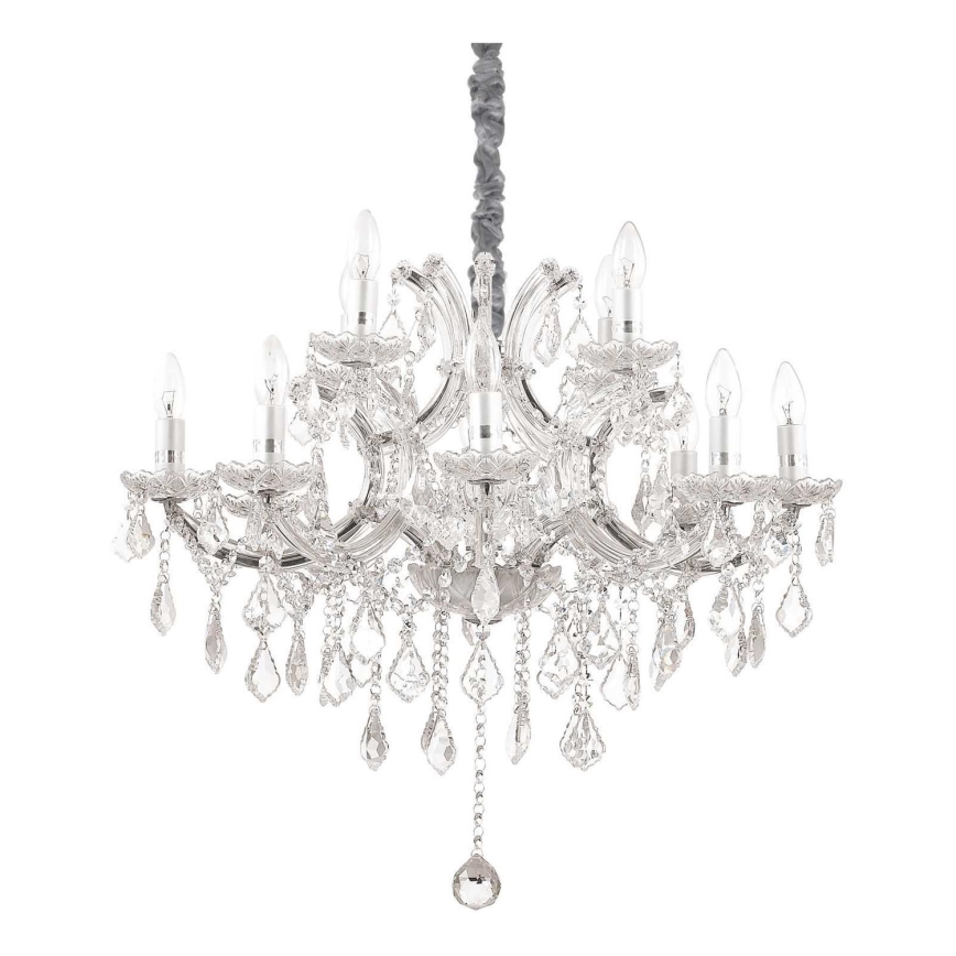 Ideal Lux - Kristalni luster na lancu NAPOLEON 12xE14/40W/230V pr. 74 cm sjajni krom