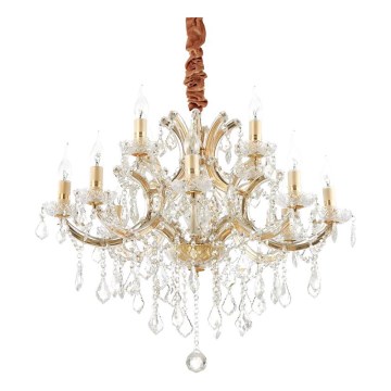 Ideal Lux - Kristalni luster na lancu NAPOLEON 12xE14/40W/230V pr. 74 cm zlatna