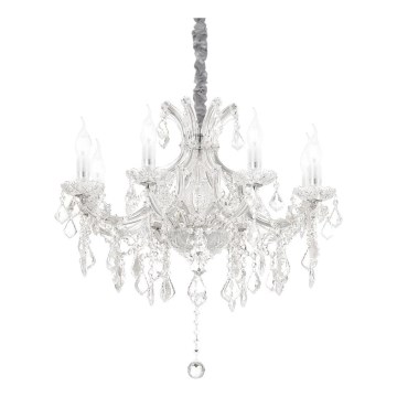 Ideal Lux - Kristalni luster na lancu NAPOLEON 8xE14/40W/230V pr. 67 cm krom