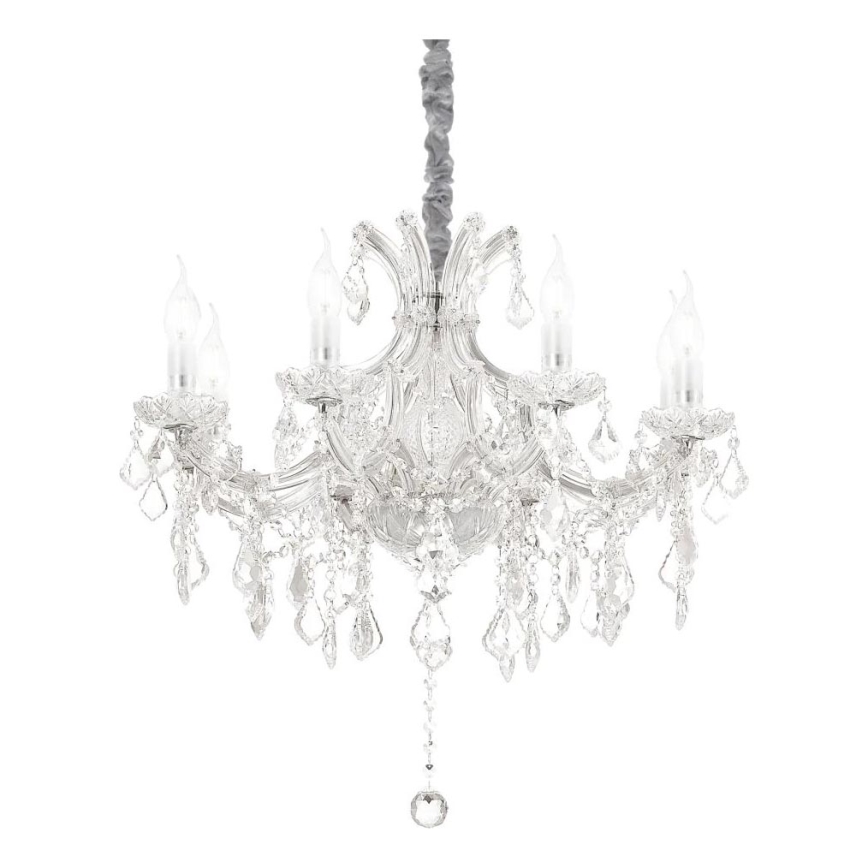 Ideal Lux - Kristalni luster na lancu NAPOLEON 8xE14/40W/230V pr. 67 cm krom