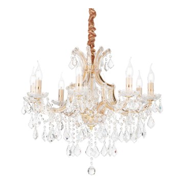 Ideal Lux - Kristalni luster na lancu NAPOLEON 8xE14/40W/230V pr. 67 cm zlatna
