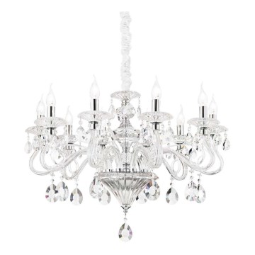 Ideal Lux - Kristalni luster na lancu NEGRESCO 10xE14/40W/230V pr. 85 cm prozirna