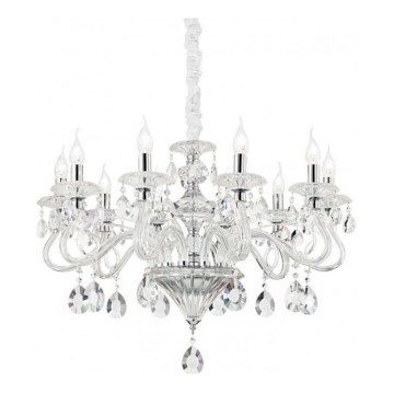 Ideal Lux - Kristalni luster na lancu NEGRESCO 8xE14/40W/230V pr. 73,5 cm prozirna