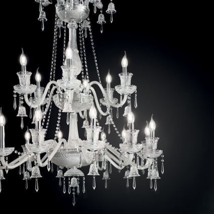 Ideal Lux - Kristalni luster na lancu REDENTORE 18xE14/40W/230V pr. 102 cm prozirna