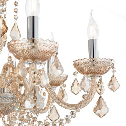 Ideal Lux - Kristalni luster na lancu ROSE 8xE14/40W/230V pr. 78 cm bež