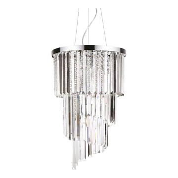 Ideal Lux - Kristalni luster na sajli CARLTON 8xE14/40W/230V pr. 40 cm sjajni krom