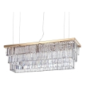 Ideal Lux - Kristalni luster na sajli MARTINEZ 8xE14/40W/230V zlatna