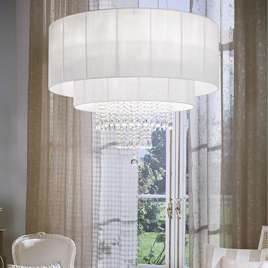 Ideal Lux - Kristalni luster na sajli OPERA 10xE27/60W/230V pr. 90 cm bela