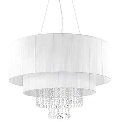 Ideal Lux - Kristalni luster na sajli OPERA 10xE27/60W/230V pr. 90 cm bela