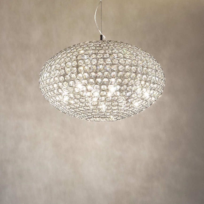 Ideal Lux - Kristalni luster na sajli ORION 12xE14/40W/230V pr. 60 cm srebrno