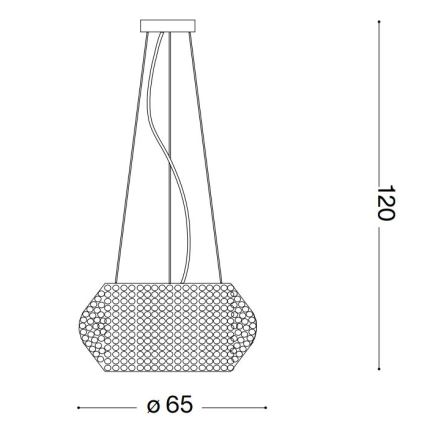 Ideal Lux - Kristalni luster na sajli PASHA 14xE14/40W/230V pr. 65 cm zlatna