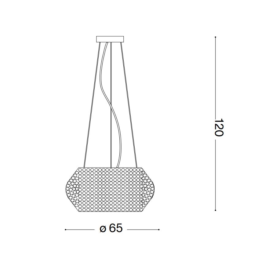 Ideal Lux - Kristalni luster na sajli PASHA 14xE14/40W/230V pr. 65 cm zlatna
