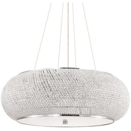Ideal Lux - Kristalni luster na sajli PASHA 14xE14/40W/230V prečnik 65 cm sjajni hrom